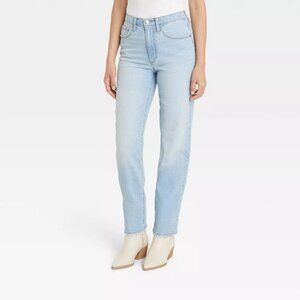 Women's High-Rise 90's Straight Jeans - Universal Thread™ Light Wash 6